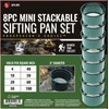 SE 6-Inch 8-Piece Mini Stackable Sifting Pan Set - Assorted