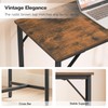 HOOBRO Bar Table with Charging Station, Rectangular Pub Table, High