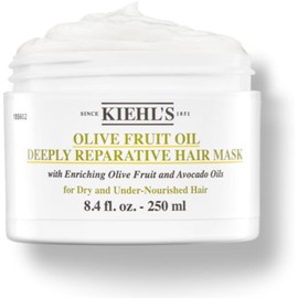 Kiehl's Olive Fruit Hair Mask, Mascarilla Capilar Reparadora de Aceite de Fruta de Olivo, Tratamiento Capilar Hidratante, Restaura el Brillo, Con Aguacate y Aceite de Limón, 250 ml