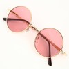 What Say Circle Gold Frame Color Lens Sunglasses 14 Colors