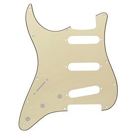 Guitar Anatomy Left Handed Stratocaster Electric Guitar Pickguard Scratch Plate USA MEX - Cream