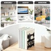 Peacoblue 4.7"x3.5"x7.1" Metal Bookends, Heavy Duty Book Ends for Shelves