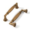 khtumeware 10 Pack 3-3/4 Inch(96mm) Antique Brass Cabinet Pulls Heavy