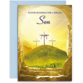 Son Religious Easter Card - Christian Easter Card - A5 Size with Envelope