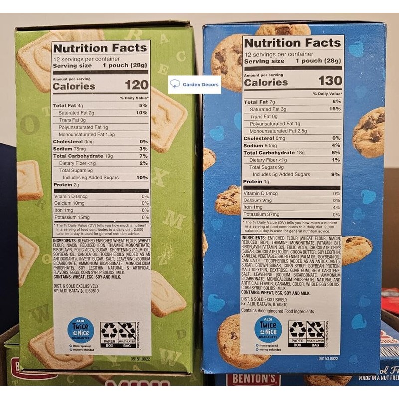 Benton's Mini Alphabet Cookies & Mini Chocolate Chip Cookies 12