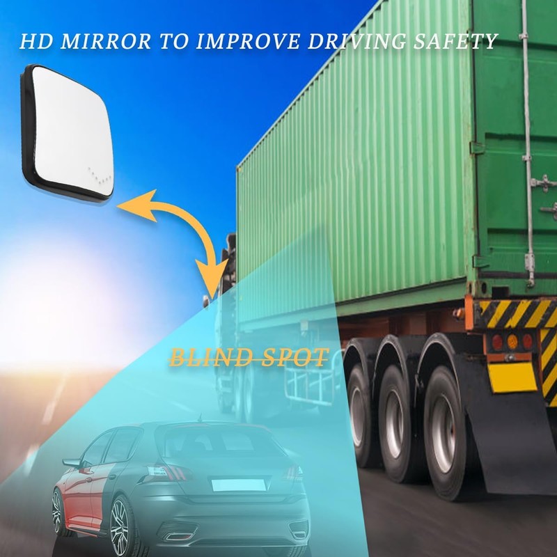 Seassauto Black Small Mirror with Heating Function for 2018+ International