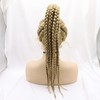 xiweiya Light Blonde Lace Front Wig Dutch Braided Wig 8xTwist