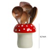 Bicuzat Mushroom Shaped Ceramic Kitchen Utensil Holder, Large Cooking Utensil