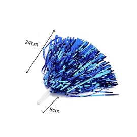 Cheerleader pompoms, blue, 4 cheerleading poms, hand flowers, pompoms cheerleading, professional cheerleader pompoms for sports events, ball games, dances, carnival parties
