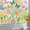 Window Stickers, Window Decoration Flowers, Window Stickers Spring Summer for