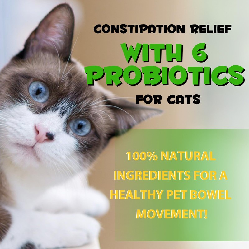 newseel Cat Constipation Relief, Natural Liquid Cat Laxatives with 6
