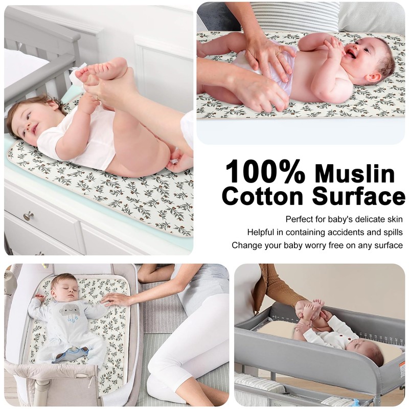 Baby Diaper Changing Pad, 19.7"x25.6" Waterproof Changing Pad Liners with