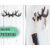 Comfify Vintage Cast Iron Deer Antlers Wall Mounted Hooks |