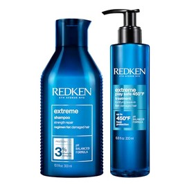 Redken Shampoo Extreme 300ml y Tratamiento Termoprotector Extreme Play Safe 200ml | Shampoo fortificante y reparador para cabello dañado | Termoprotec