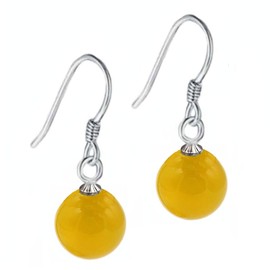 Potara Earrings for Women - Yellow Potara Dangle Earrings - Japanese Jewelry - Bikers Jewelry (Sun)
