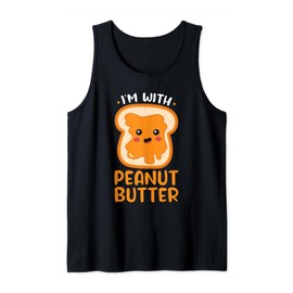 I'm With Peanut Butter Best Friend Matching Couples Tank Top