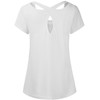 Kimmery Yoga Tops Breathable Short Sleeve Scoopneck Criss Cross Cutout