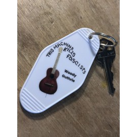Woody Guthrie This Machine Kills Fascist Key Tag