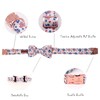 Lionheart American Flag Dog Collar with Bow - Adjustable for