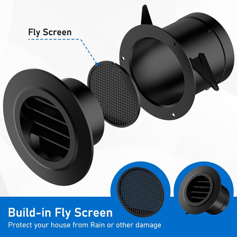 Hon&Guan 3 in Soffit Exhaust Vent, 3‘’ Round Air Vent