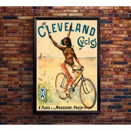 Cleveland Cycles - Paris 2 - Vintage Advertising Poster-8 x 12 Inches (US/CAN only)