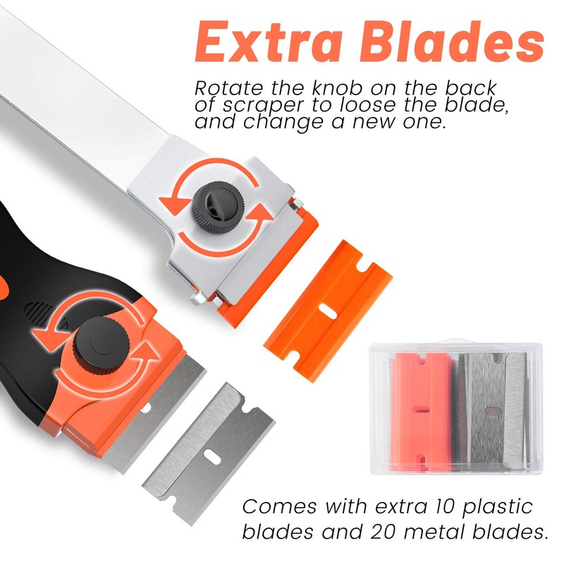 DEKEones Razor Blade Scraper, 2 PCS Razor Scraper Tool for