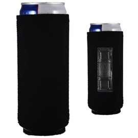 Blank Magnetic Slim Can Coolie (12 Pack, Black)
