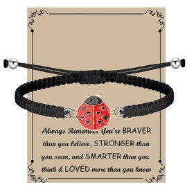 Ladybug Bracelets Gifts for Women Girls Ladybug Charm Bracelet Ladybug Jewelry Inspiration Ladybug Gifts Ladybug Lover Gifts (Ladybug Bracelets red)