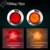 Wodvyss 10-Pack (5 Amber + 5 Red) 2" 4 LED