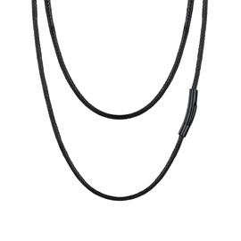 Mens Leather Necklace Cord for Jewelry Making Braided Leather Wax Cord Necklaces