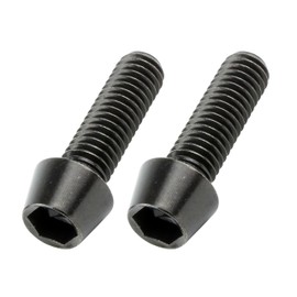 POSH M6X20 900620-T9 Motorcycle Supplies, Tapered Cap Bolts, Stainless Steel, Black, 2 Pieces