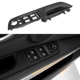 TTCR-II Compatible with Door Handle Inner Left 3 Series E90 E91 Left Front Door Handle Trim 2004-2007, Window Switch Armrest Cover for 3 Series E90 E91 318i, 320i, 325i, 328i, 330i, 335i-37.5 cm