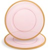 Blue Sky Pink Charger Plates With Gold Rim 4 Pack
