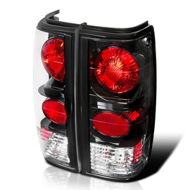 SPEC-D TUNING Black Tail Lights Compatible with 1982-1993 Chevy S10, 1983-1994 Chevy S10 Blazer, 1983-1990 GMC S15, 1991-1993 GMC Sonoma, Left + Right Pair Assembly