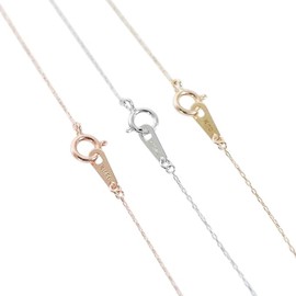 CORANZO Women's K10 Yellow Gold White Gold Pink Gold Gold Thin 40cm 45cm Width 0.65mm, Yellow Gold