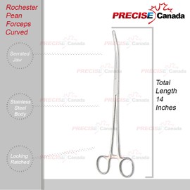 PRECISE CANADA: 2 Pean Forceps Curved 14" & 18" Hemostat Locking Clamp Instrument
