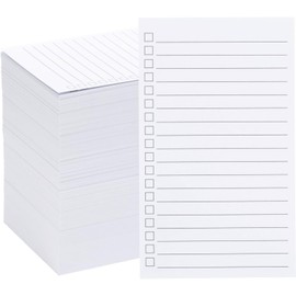 300 Pack Vertical Ruled Index Cards 3x5 with Check Boxes,Double Sided Ruled Note Card for To Do Checklists, Heavy Weight Flash Cards for Studying,School, Home and Office - White
