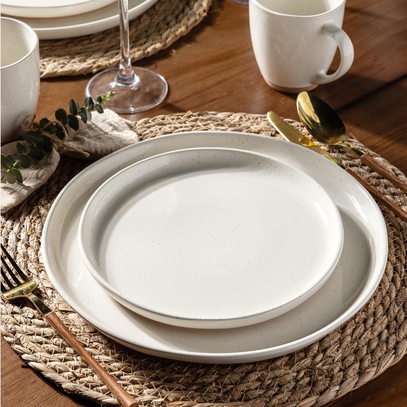 AmorArc Ceramic Dinnerware Sets for 4, 12 Pieces Handpainted Plates