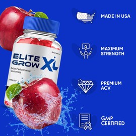 Gold Nutra (2 Pack) Elite Grow XL Gummies, Elite Grow XL Supplement, High Potency Max Performance, All Natural Formula