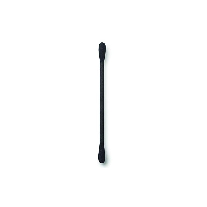 Black Cotton Swabs (100 ct) – Oval Shaped, Eco-Friendly, Gentle