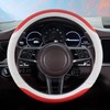 OURTIME Premium Microfiber Leather Car Steering Wheel Cover, Non-Slip,Soft, Breathable,Comfortable,Universal