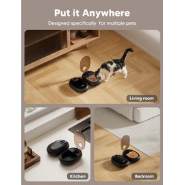 WOPET Automatic Cat Feeder, 48-Hour Programmable Pet Food Dispenser, Built-in Ice Gel Pack for Freshness – Ideal for Wet Food, Yogurt & Canned Meals – Perfect for Cats, Kittens & Small Dogs