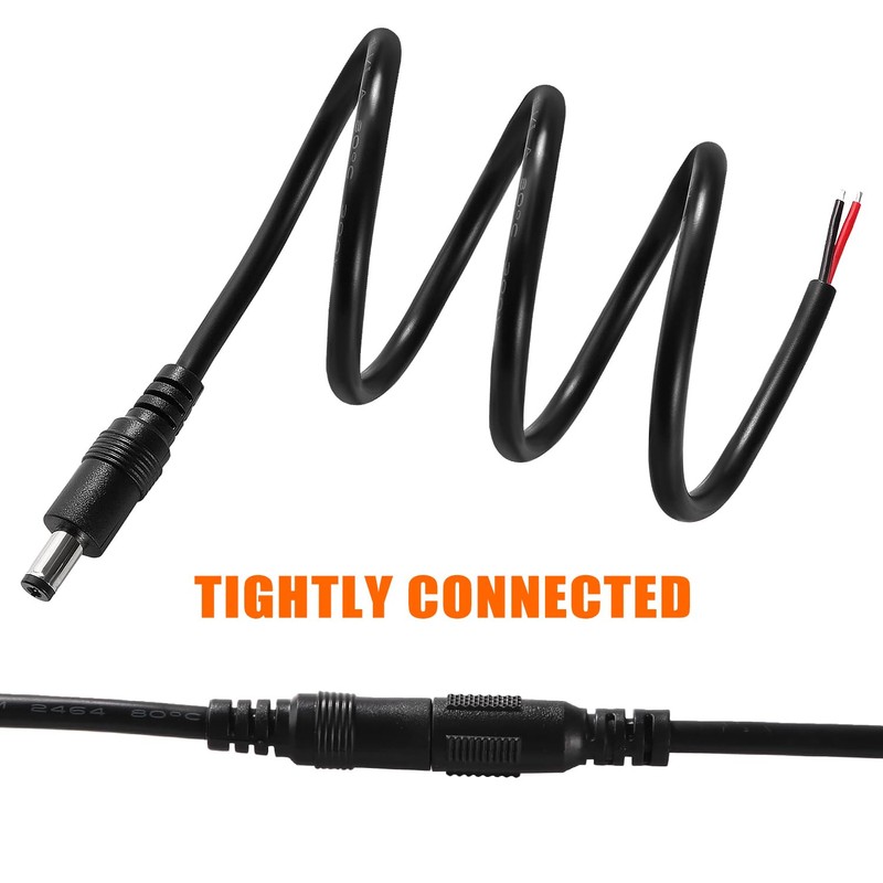 KUOQIY 4 pieces 50 cm 18 AWG DC pigtail cable,