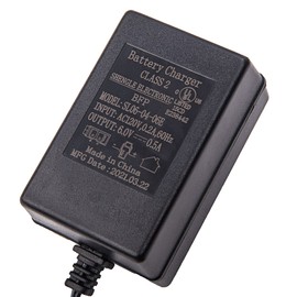 FULIHUA 6.0V0.5A Children's Car Charger, SL06-04-06E 6V Electric Car Riding Toy Battery Power Adapter Square Plug