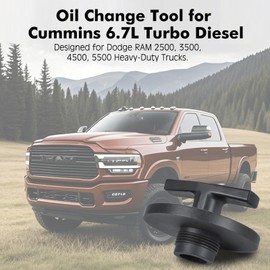 Ankiwi Oil Filter Plug Tool for MO285 05083285AA, Oil Filter Cap Off Tool for Cummins 6.7L Turbo Diesel, Designed for Dodge Ram 2500 3500 4500 5500, Easier and Cleaner to Change Motor Oils