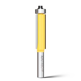 WOBLLMX 8 mm Shank Flush Cutter, Diameter 12.7 mm, Working Length 76 mm, with Ball Bearings Top Carbide Blade Handy, Durable and Sharp for Woodworking DIY at Home