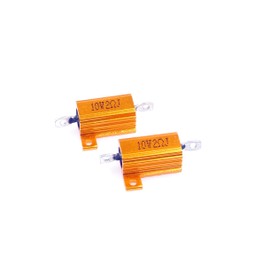 LM YN 10 Watt 2 Ohm 5% Wirewound Resistor Electronic Aluminium Shell Resistor Gold (Pack of 2)