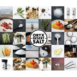 Desert Salt Grinder by Oryx | Ceramic head grinder for Salt | Naturally Organic | Trace element rich salt from Kalahari Desert Salt | 100g Salt