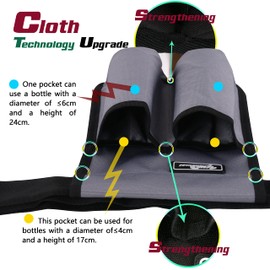Funda para botella de masaje, paquete de 2 botellas de aceite de masaje ajustables, gris, 2 Bottle