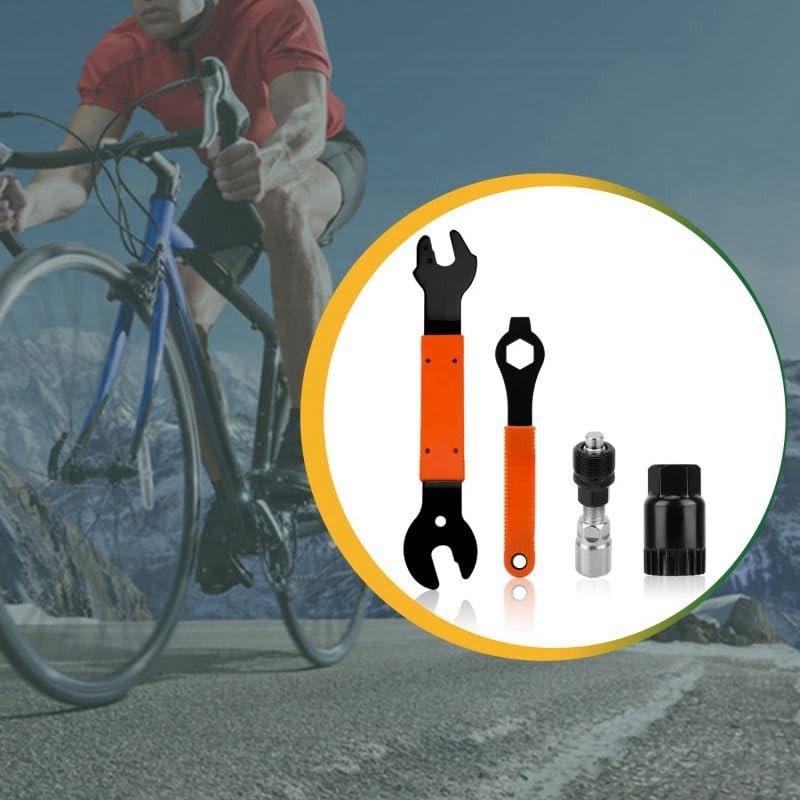 CFIKTE Bicycle Repair Tool Assortment Kit（ 4Pcs）,Bike Pedal Wrench+Bike Crank